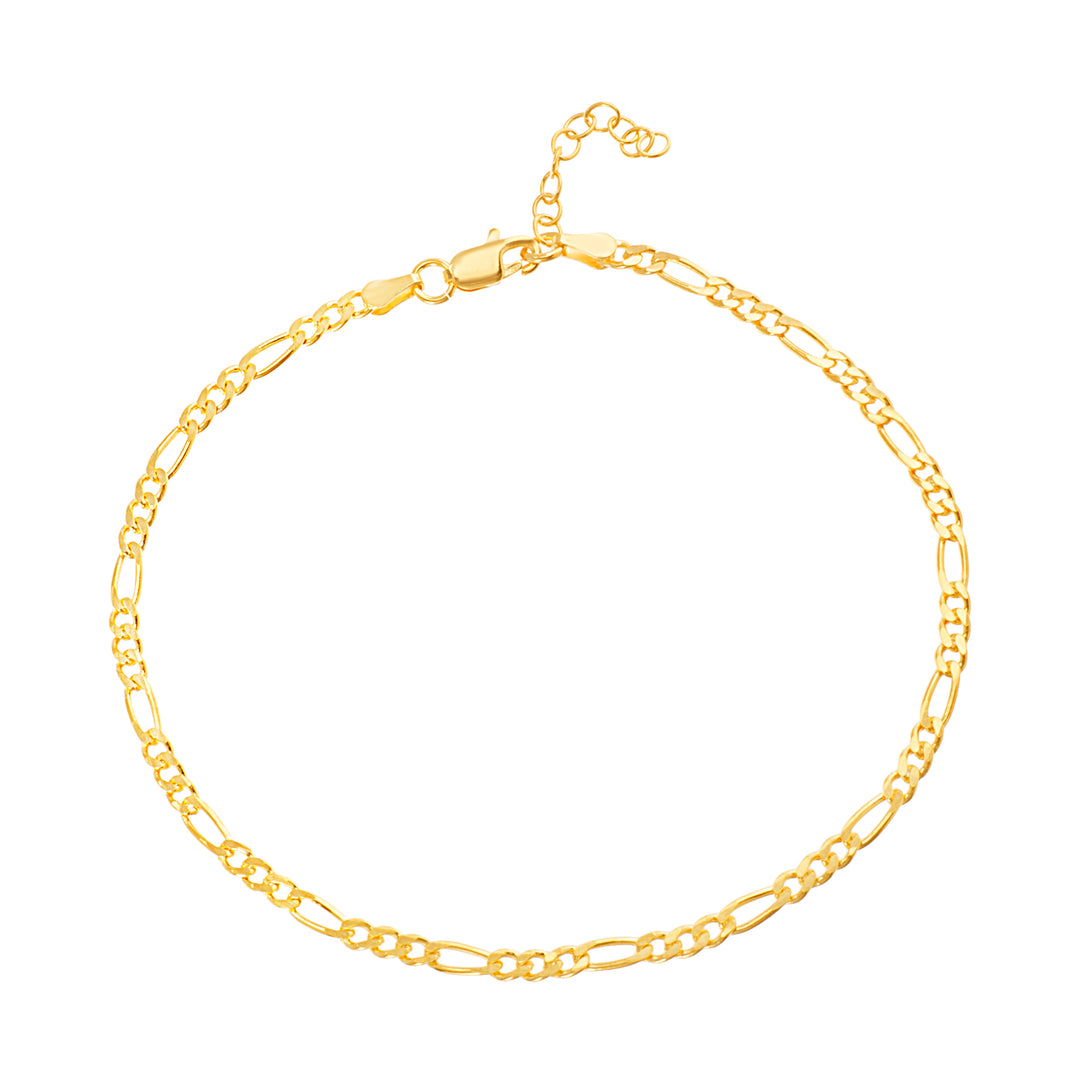 Brass Waterproof Figaro Chain Anklet