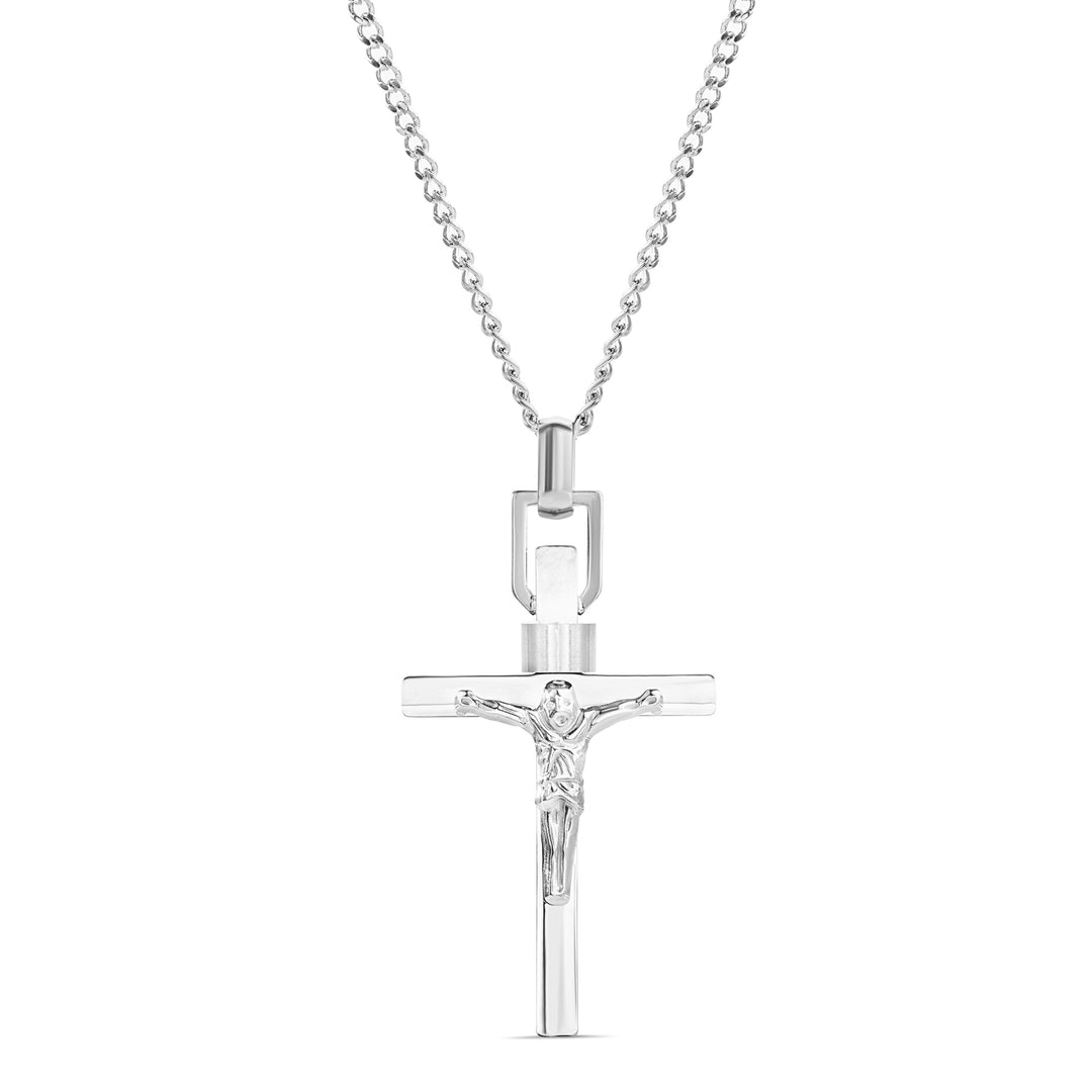 Stainless Steel Jesus On Cross Crucifix Pend