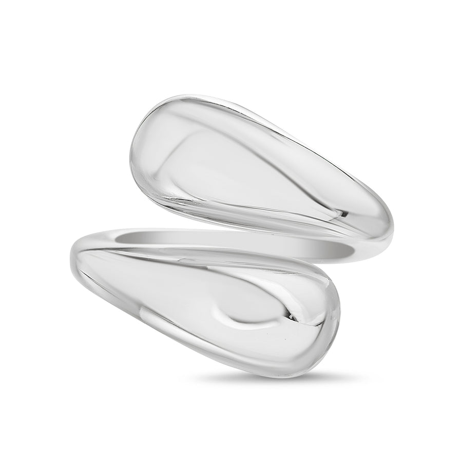Brass Silver Waterproof Twisted Dash Bypass Ring