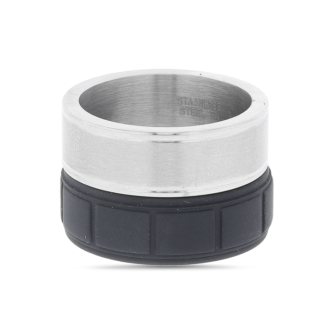 The Faceted & Black Ring Set