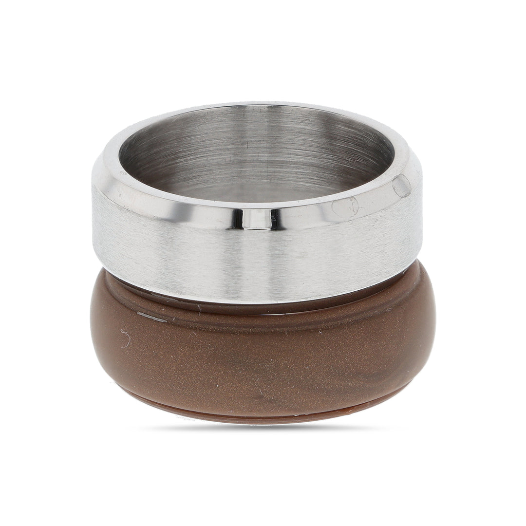 The Crystal & Brown Ring Set